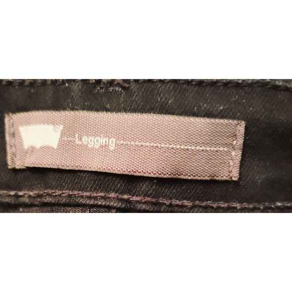 Levis Womens Black Cotton Blend Dark Wash‎ Pockets Cropped Jegging Jeans Size 27 - Picture 11 of 11